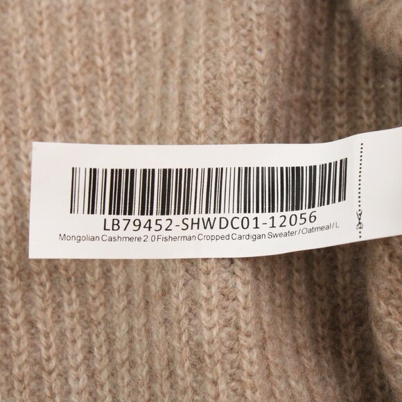 Quince Tan Cashmere Fisherman Cardigan Sweater - Picture 10 of 12